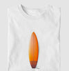 Camiseta Surfboard Orange branca algodão premium - ASAS