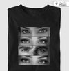 Camiseta Dia dos Namorados Olhares preta algodão peruano - ASAS