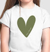 Camiseta Coração e Nome branca algodão 100% - Dia dos Pais ASAS