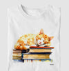 Camiseta Sleep Cat branca algodão premium - ASAS