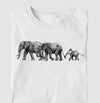 Camiseta Elefante Familia branca algodão premium - ASAS