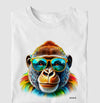 Camiseta Gorila Color branca algodão premium - ASAS