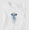 Camiseta Agua Viva Blue e branca algodão premium - ASAS