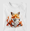 Camiseta Raposa Geometrica branca algodão premium - ASAS