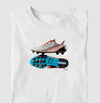 Camiseta Chuteira Futebol branca algodão premium - ASAS
