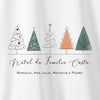 Camiseta Árvores de Natal Minimalistas branca algodão peruano - ASAS