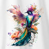 Camiseta Beija Flor Floral branca algodão premium - ASAS