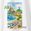 Camiseta Brasil Rio Tropical branca algodão peruano - ASAS