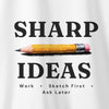 Camiseta SHARP IDEAS - BRANCA - Algodão Peruano