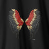 Camiseta Asas Góticas Colab Flama preta algodão peruano - ASAS