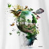 Camiseta Bird Nature branca algodão premium - ASAS