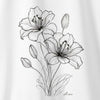 Camiseta Black Lily branca algodão premium - ASAS