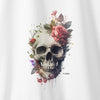 Camiseta Caveira Florida Colab Flama branca algodão peruano - ASAS