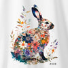 Camiseta Coelho Floral branca algodão premium - ASAS