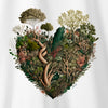 Camiseta CoraçÃo Floresta branca algodão premium - ASAS