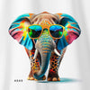 Camiseta Elefante Color branca algodão premium - ASAS