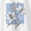 Camiseta Lírio Blue branca algodão premium - ASAS
