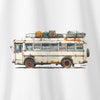 Camiseta Ônibus Camping Colab Flama branca algodão peruano - ASAS