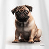 Camiseta Pug Dog branca algodão premium - ASAS