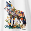 Camiseta Wolf Flower branca algodão premium - ASAS