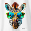 Camiseta Zebra Color branca algodão premium - ASAS