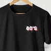 Camiseta Anos 80 preta algodão peruano - ASAS