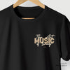 Camiseta Art And Music preta algodão peruano - ASAS