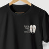 Camiseta Bare Feet preta algodão peruano - ASAS