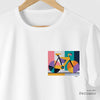 Camiseta Bike Geometric branca algodão peruano - ASAS