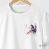Camiseta Bird Aquarela branca algodão peruano - ASAS