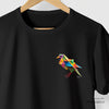 Camiseta Bird Paper preta algodão peruano - ASAS