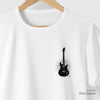 Camiseta Black Guitar branca algodão peruano - ASAS
