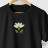 Camiseta Boradado Flower preta algodão peruano - ASAS