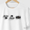 Camiseta Câmera Analógica Colab Flama branca algodão peruano - ASAS