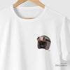 Camiseta Capacete de Moto Colab Flama branca algodão peruano - ASAS