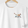 Camiseta Cat Geometric branca algodão peruano - ASAS