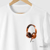 Camiseta Cobre Headphone branca algodão peruano - ASAS