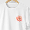 Camiseta Delicate Flower branca algodão peruano - ASAS