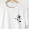 Camiseta Favorite Rose branca algodão peruano - ASAS