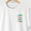 Camiseta Fish Color branca algodão peruano - ASAS