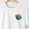 Camiseta Fita Cassete Color branca algodão peruano - ASAS