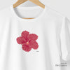 Camiseta Flor de Hibisco branca algodão peruano - ASAS