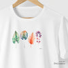 Camiseta Folhas Coloridas branca algodão peruano - ASAS