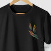 Camiseta Folhas Color preta algodão peruano - ASAS