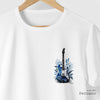 Camiseta Guitarra Floral branca algodão peruano - ASAS