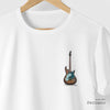 Camiseta Flores e Guitarra branca algodão peruano - ASAS