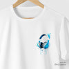 Camiseta Headfone Blue branca algodão peruano - ASAS