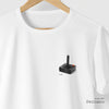 Camiseta Joystick Retrô Colab Flama branca algodão peruano - ASAS