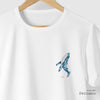 Camiseta Jubarte Blue branca algodão peruano - ASAS
