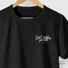 Camiseta Just Coffee preta algodão peruano - ASAS